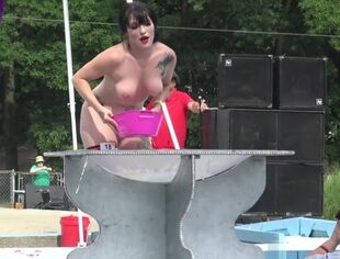 Courtney enjoy naked on stage